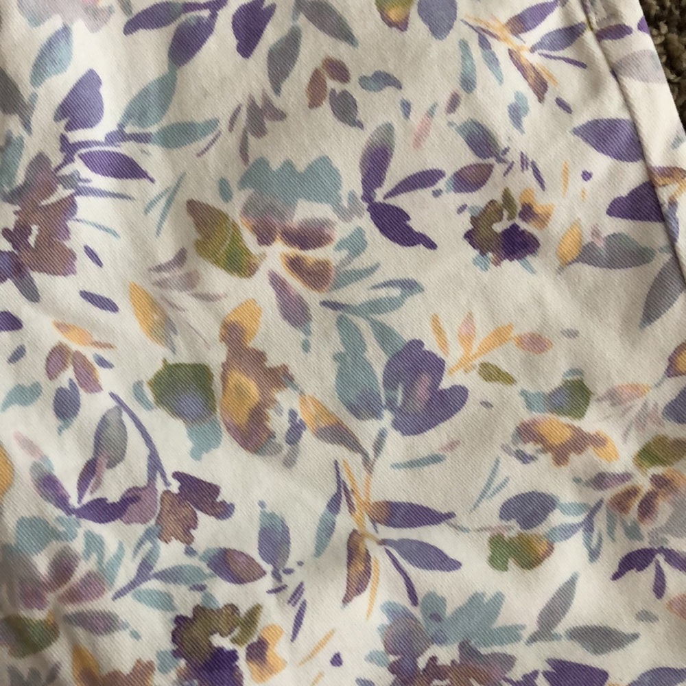 Gloria Vanderbilt Capris Jean AmandaVintage White Floral NWT - Picture 8 of 11